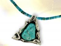 Ref-2867  Collier turquoise \"maonnique\"
