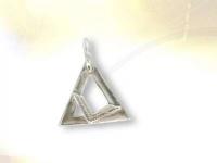 Ref-2142  Silver Square and Triangle masonic pendant