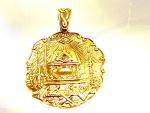 Ref-1105  Medalla masnica - la alfombra de logia chapado oro