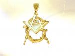 Ref-1198  Gold plated masonic pendant