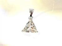 Ref-3035 Gold triangle with cubic zirconia