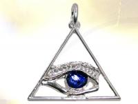 Ref-1017  All-seeing eye in triangle masonic pendant
