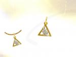 Ref-2624  Gold triangle and silver acacia